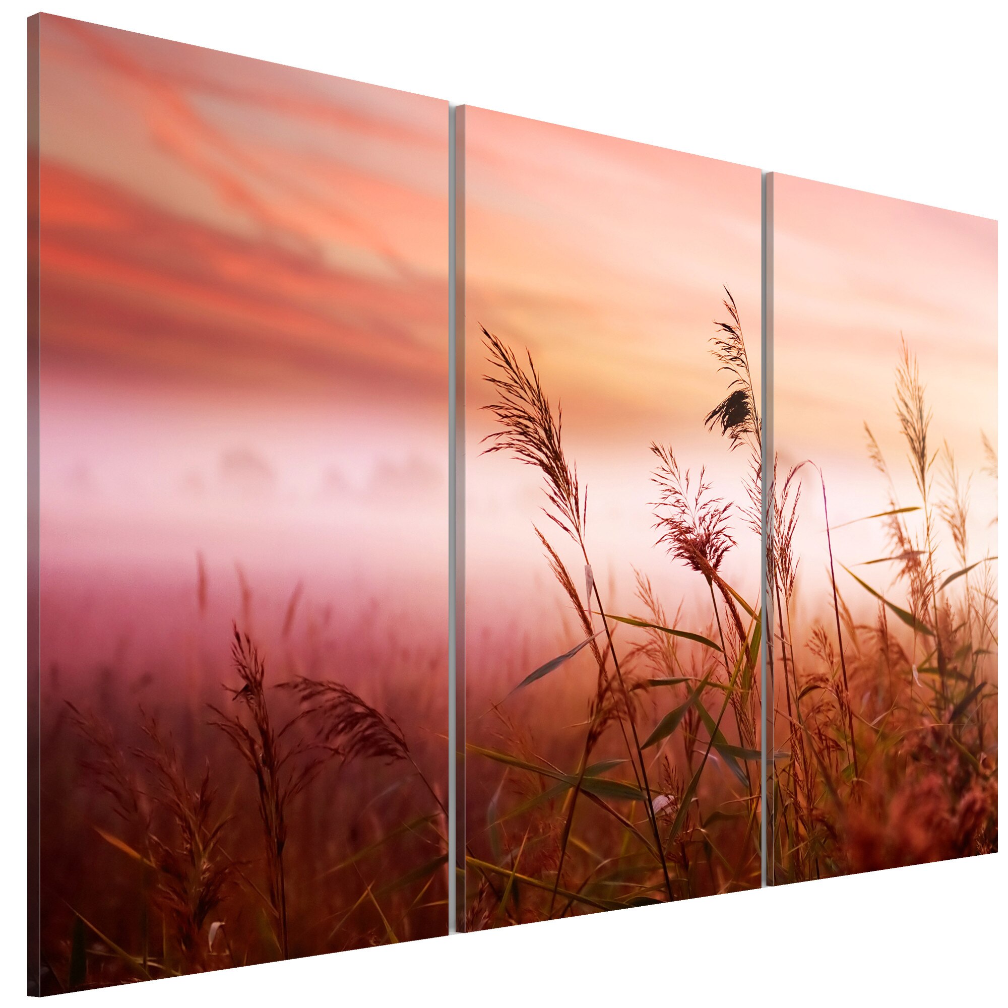 Tablou canvas 3 piese - Lunca asilenta - 90 x 60 cm