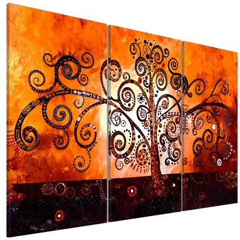 Tablou canvas 3 piese - Inspirat de Gustav Klimt - 90 x 60 cm Tablou canvas 3 piese - Inspirat de Gustav Klimt - 90 x 60 cm