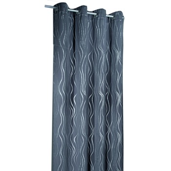 Draperie cu inele Vegas maro-argintiu 245x135 Draperie cu inele Vegas maro-argintiu 245x135