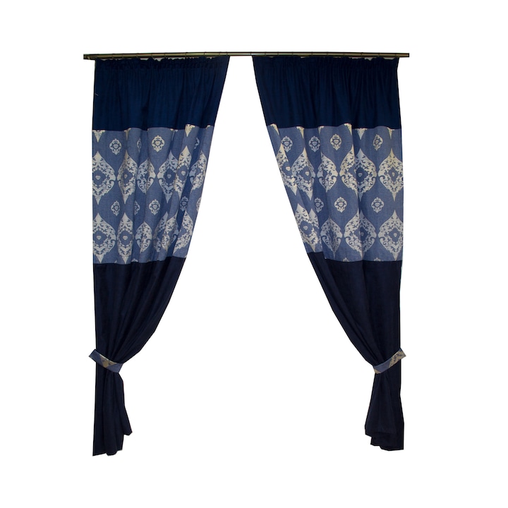 Set draperii Velaria baroc albastru, 250X238 cm