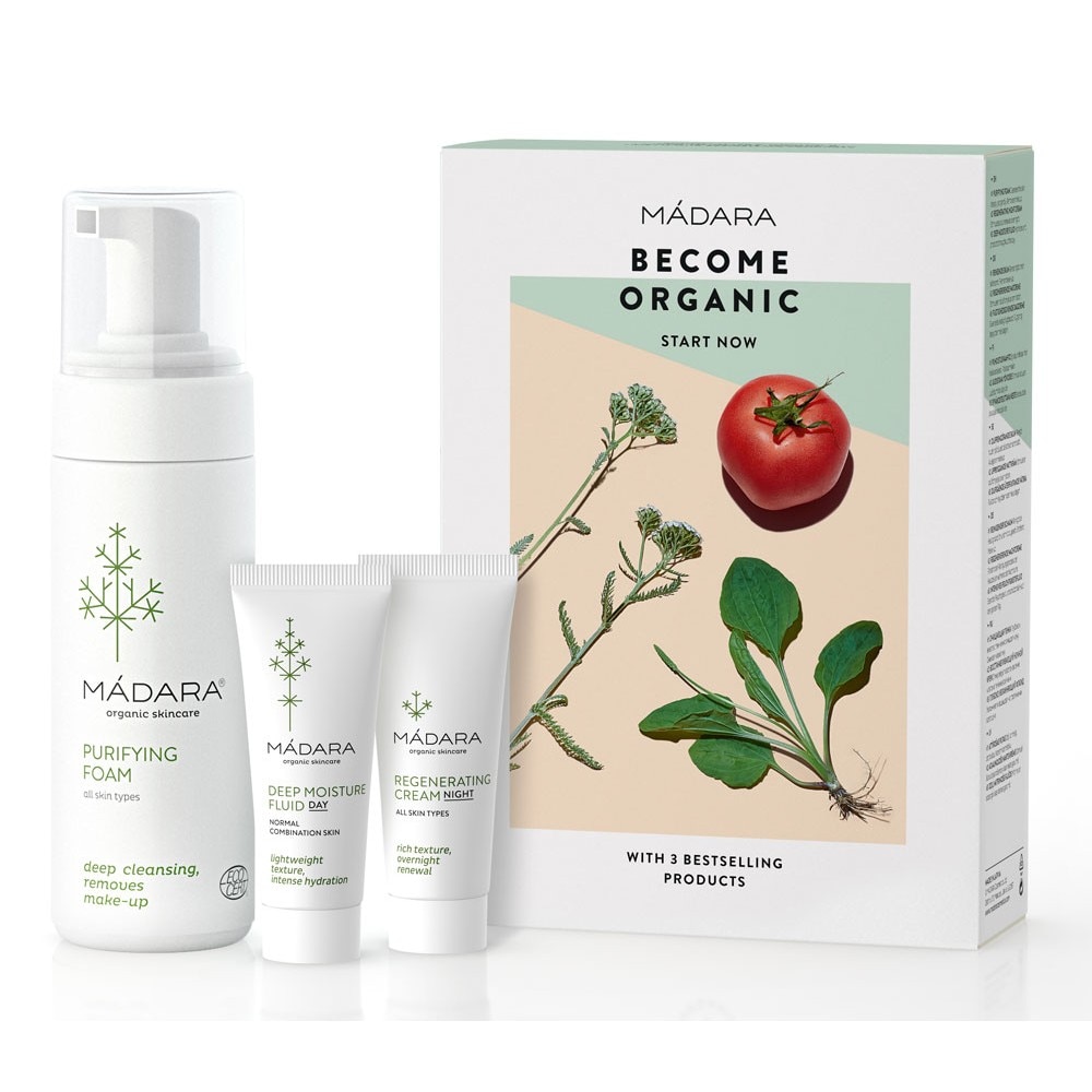 Set Become organic / Spuma demachianta & creme hidratante CADOU