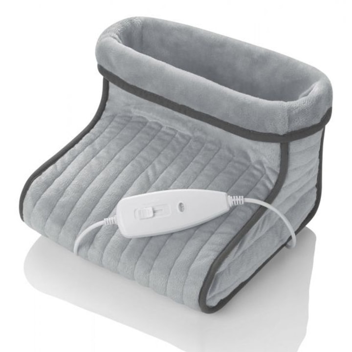 Електрически ботуши Medisana FWS, с Oeko-Tex® Standard 100 материя, 3 нива на температурата, 100 W, Голяма площ за краката: до 46 номер, Бързо загряване, Автоматично изключване, Сив