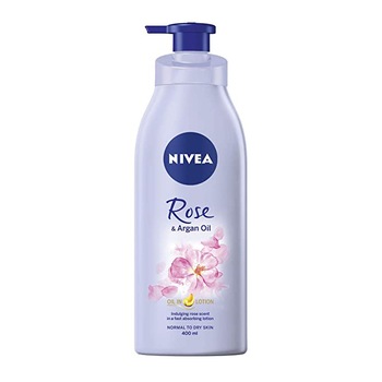 Lotiune de corp Nivea Rose & Argan Oil pentru piele normala si uscata, 400 ml Lotiune de corp Nivea Rose & Argan Oil pentru piele normala si uscata, 400 ml