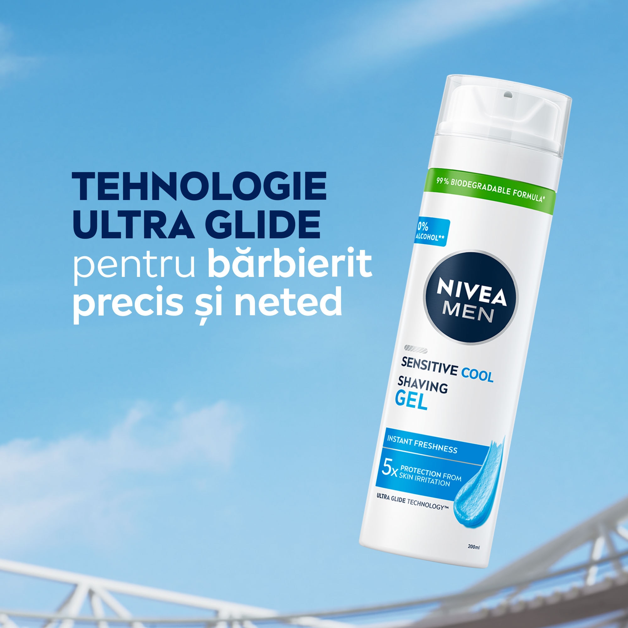 Gel pentru ras Nivea Sensitive Cooling, 200 ml - eMAG.ro