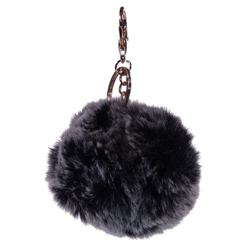 Breloc pentru chei, Zola, negru pom-pom, 10cm Breloc pentru chei, Zola, negru pom-pom, 10cm