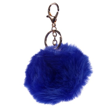 Breloc pentru chei, Zola, albastru pom-pom, 10cm Breloc pentru chei, Zola, albastru pom-pom, 10cm