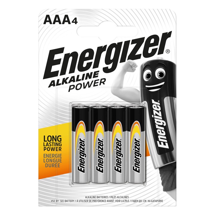 Energizer Alkaline Power AAA LR3 alkáli elem, 4 darabos készlet