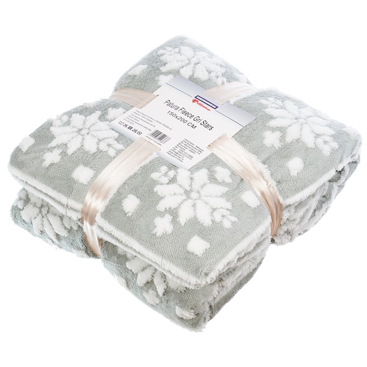 Patura Heinner Home Fleece Gri Stars 150x200 cm