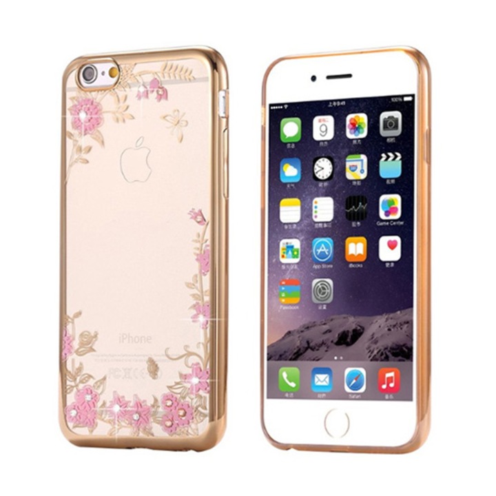Paramount telefon tok, DIAMOND FLOWER modell, Samsung N975 Galaxy Note 10 Plus, arany