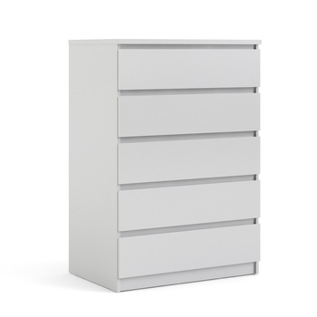 Comoda Naia, Tvilum, 5 sertare, Alb Lucios Comoda Naia, Tvilum, 5 sertare, Alb Lucios