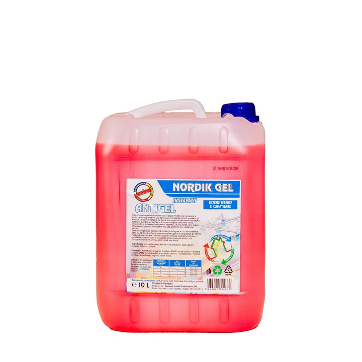 Antigel concentrat -65°C sisteme termice si climatizare 10 litri, Nordik