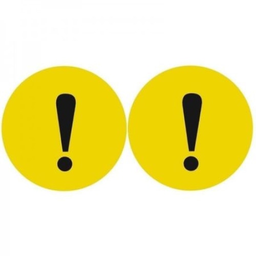 Semn Incepator Autocolant Exterior, reflectorizant, 9 x 9 cm, galben/negru