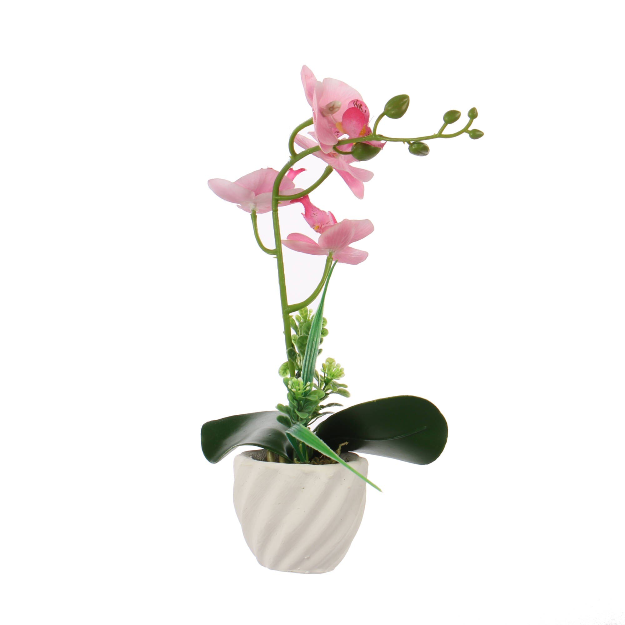 Orhidee artificiala iMKⓇ, H 30 cm, Rezistenta la umiditate, Roz, Aspect natural, AN