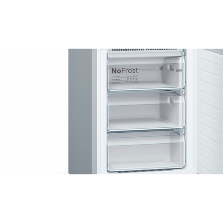 Combina frigorifica Bosch KGN39VL306, 366 l, Clasa A++, No Frost, VitaFresh, Iluminare LED, H 203 cm, Inox