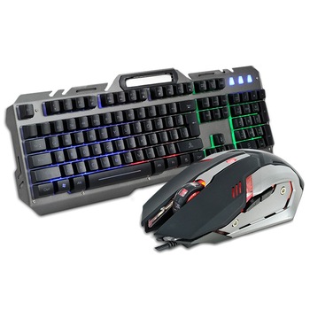Kit tastatura si mouse gaming, Rebeltec, iluminate LED,USB, metalica, suport smartphone, 2400 DPI Kit tastatura si mouse gaming, Rebeltec, iluminate LED,USB, metalica, suport smartphone, 2400 DPI
