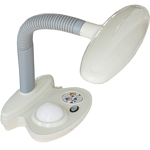 Veioza birou, forma ovala, culoare alb crem