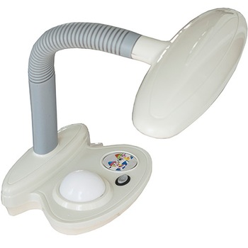 Veioza birou, forma ovala, culoare alb crem Veioza birou, forma ovala, culoare alb crem