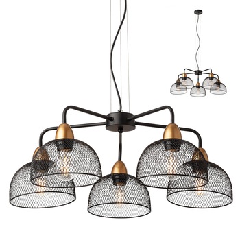 Lustra Redo Tamis, negru mat, 5XE27, 01-1574 Lustra Redo Tamis, negru mat, 5XE27, 01-1574