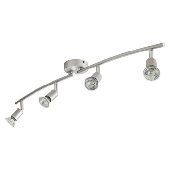 Lustra argintie cu 4 becuri , putere maxima 4 x 50 W, finisaj argintiu, 78x9x15.5 cm, ATS Lustra argintie cu 4 becuri , putere maxima 4 x 50 W, finisaj argintiu, 78x9x15.5 cm, ATS