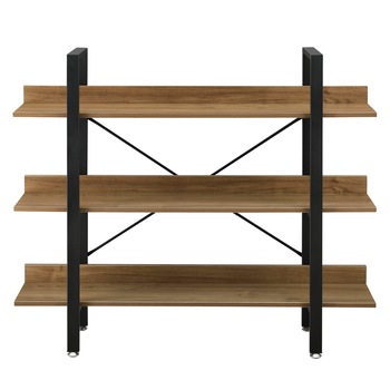 Stand cu rafturi Vancouver, en.casa, 106 x 120 x 28 cm, metal/PAL, negru/culoarea nucului, 18 Kg, cu 3 rafturi Stand cu rafturi Vancouver, en.casa, 106 x 120 x 28 cm, metal/PAL, negru/culoarea nucului, 18 Kg, cu 3 rafturi