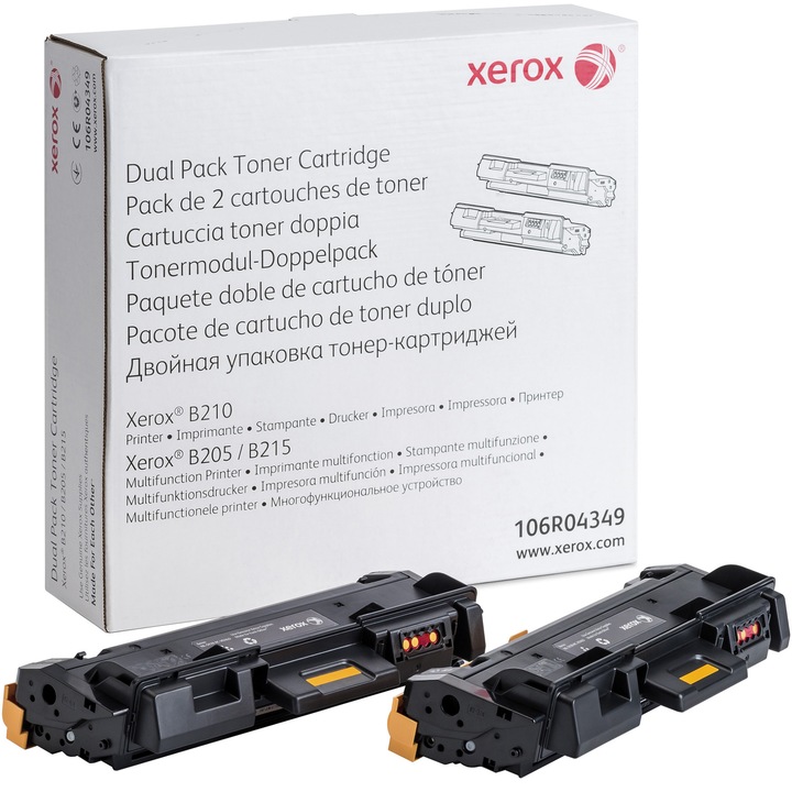 Toner Xerox dual pack 106R04349, Negru