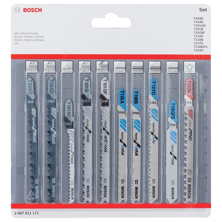 Bosch JSB all in one Fűrészlap készlet, 10 darab