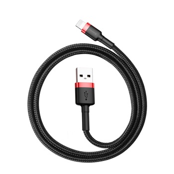 Cablu de Date Baseus Cafule USB la Lightning iPhone 0.5 m Negru+Rosu Cablu de Date Baseus Cafule USB la Lightning iPhone 0.5 m Negru+Rosu
