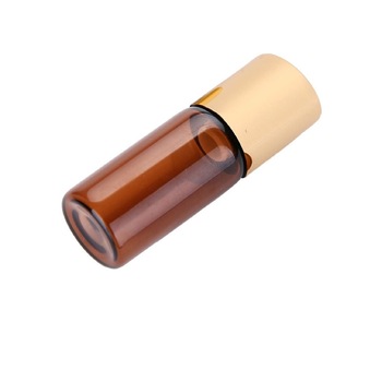 Dropy set 5 recipiente cosmetice sticlute roll-on 3 ml maro Dropy set 5 recipiente cosmetice sticlute roll-on 3 ml maro