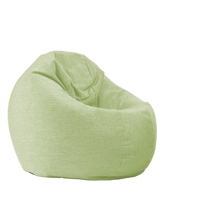 Pufrelax Relaxo XL Prémium babzsák fotel, levehető textil huzattal, polisztirol gyöngyökkel töltve, világos olívazöld