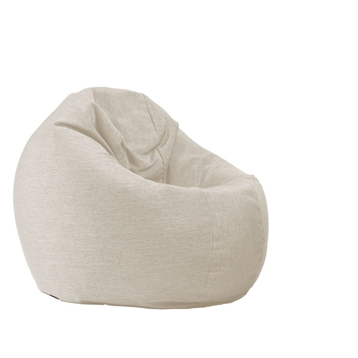Pufrelax Relaxo XL Fotel (Prémium sorozat), levehető textil huzattal, polisztirol gyöngyökkel töltve, bézs