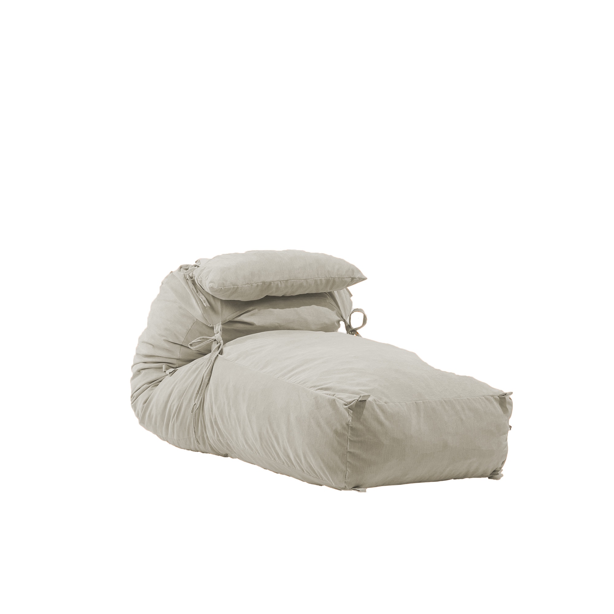 Fotoliu Pufrelax Yoga XL + Perna - Rainy Day (Gama Premium) umplut cu fulgi de burete memory mix
