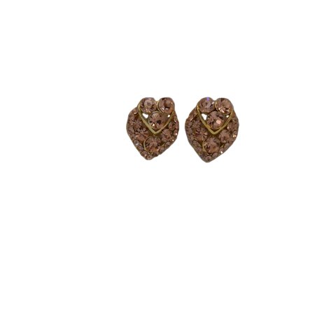 Cercei cu pietre semipretioase, design little heart, D&J Exclusive, auriu