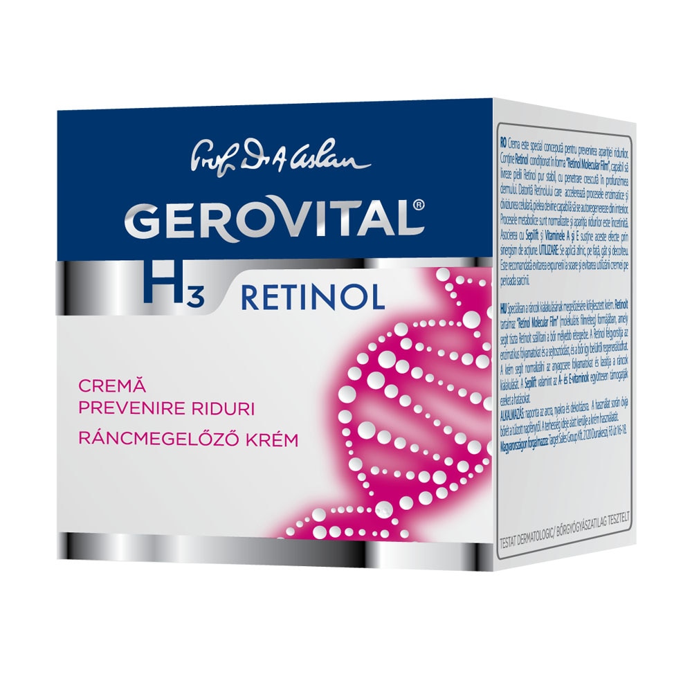 Gerovital H3 Retinol, Cremă prevenire riduri 50 ml | Vichi Farm