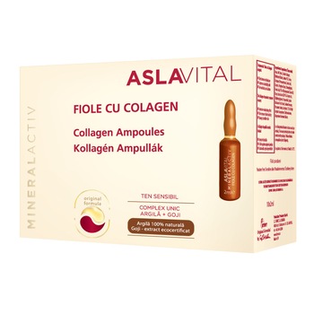 Fiole cu colagen Aslavital, 10 x 2 ml Fiole cu colagen Aslavital, 10 x 2 ml