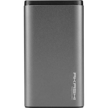 Acumulator extern slim AKASHI aluminium 10000mAh 2XUSB, USB-C, MicroUSB, Grey Acumulator extern slim AKASHI aluminium 10000mAh 2XUSB, USB-C, MicroUSB, Grey