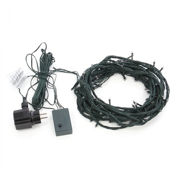 Instalatie brad Craciun, 180 LED-uri albe calde, 17.9 m, controler, interior / exterior Instalatie brad Craciun, 180 LED-uri albe calde, 17.9 m, controler, interior / exterior