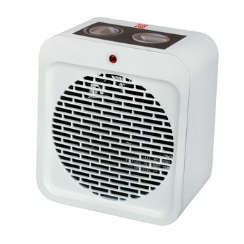 Aeroterma electrica alba, 2 trepte, 2 kW, 280 x 210 x 140 mm, termostat reglabil, functie ventilatie Aeroterma electrica alba, 2 trepte, 2 kW, 280 x 210 x 140 mm, termostat reglabil, functie ventilatie