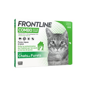 Solutie antiparazitara, Frontline Combo cat, 0,5 ml, 1 pipeta Solutie antiparazitara, Frontline Combo cat, 0,5 ml, 1 pipeta