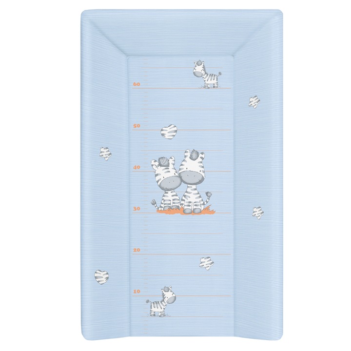 Saltea de infasat cu intaritura si capat inchis Zebra Albastra 70x50 cm