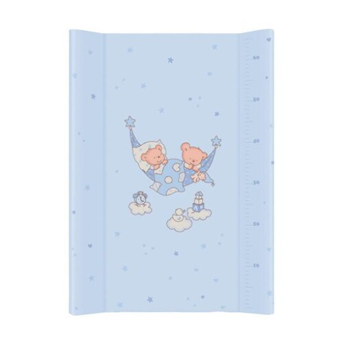 Blat de infasat cu intaritura Ursuletii somnorosi Albastru 80x50 cm