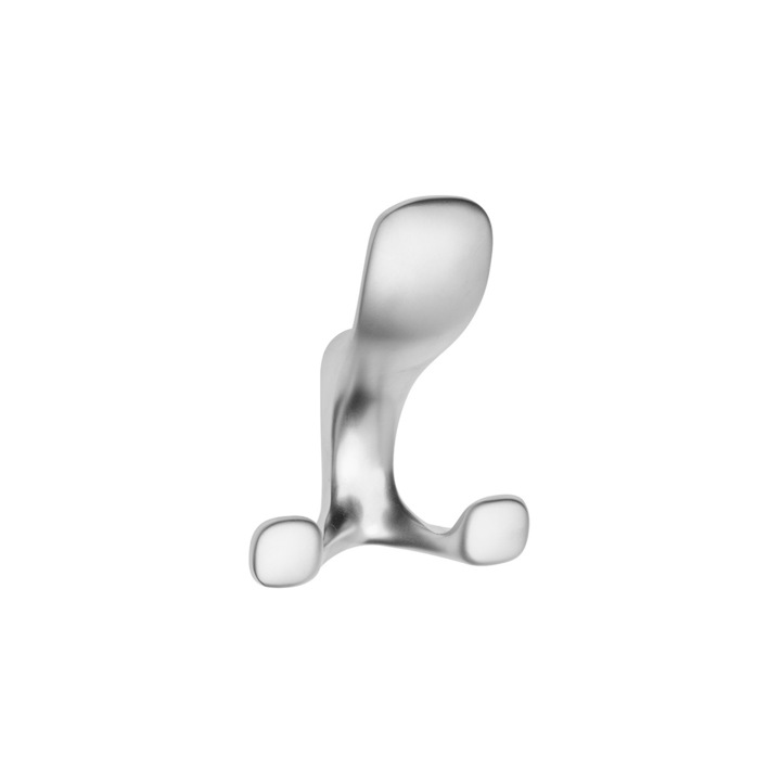 Cuier model TOLEDO-A0, 3 carlige, finisaj aluminiu