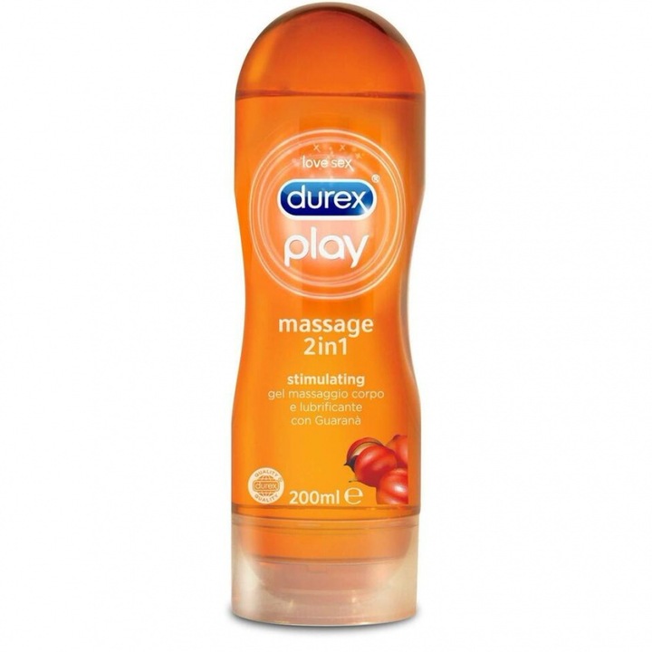 Ulei Masaj Durex 2 in 1 Guarana 200ml