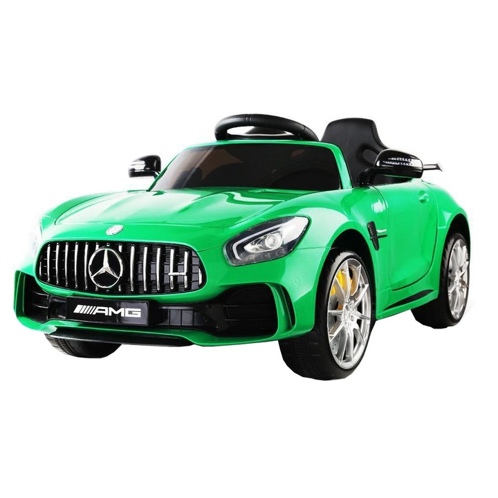 Masinuta electrica Premier Mercedes GT-R, 12V, roti cauciuc EVA, scaun piele ecologica, verde