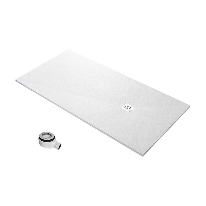 Cadita de dus din compozit cu sifon de scurgere, IMPERMA, 70 X 100 cm, Alb Ral 9010
