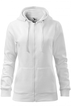 Hanorac pentru dama Trendy Zipper, Alb Hanorac pentru dama Trendy Zipper, Alb