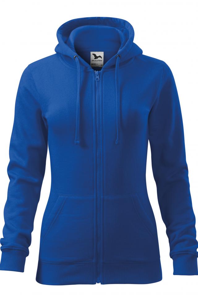Hanorac pentru dama Trendy Zipper, Albastru regal