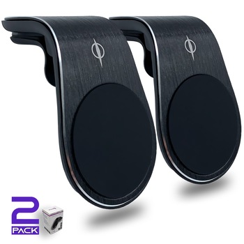 Set 2x Suport Telefon Auto, Puls-O 4MAV Magnetic pentru Grila de Ventilatie, Negru Set 2x Suport Telefon Auto, Puls-O 4MAV Magnetic pentru Grila de Ventilatie, Negru