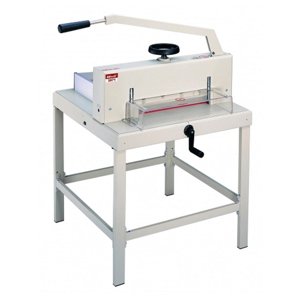 Ghilotina profesionala manuala KW-TRIO 3971 cu stand de lucru inclus
