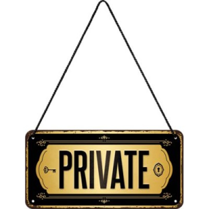 Private függeszthető fémtábla