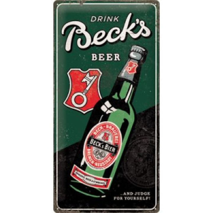 Drink Becks Beer fémtábla, 27027